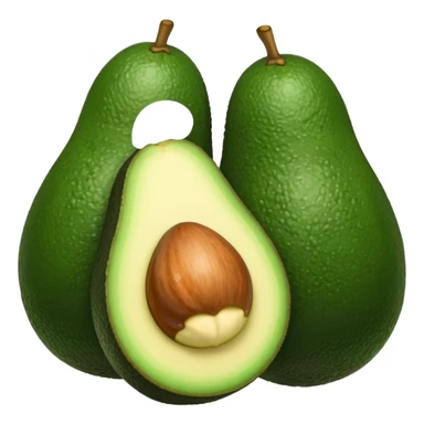 closed avocados whithout seed sticker