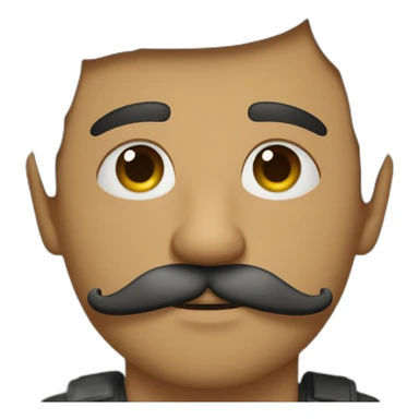 Mustachioed Mexican sticker