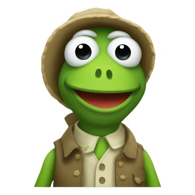 kermit with a cucumber  sticker
