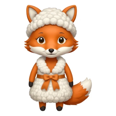 a fox wearing sheep dress sticker