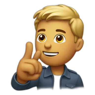 soldeir with his hand up sticker