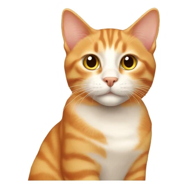 super light orange tabby cat sticker