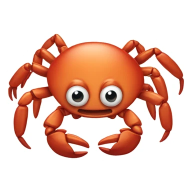 a goofy crab  sticker