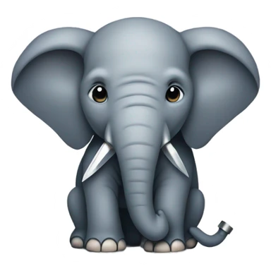 elephant with a knife sticker