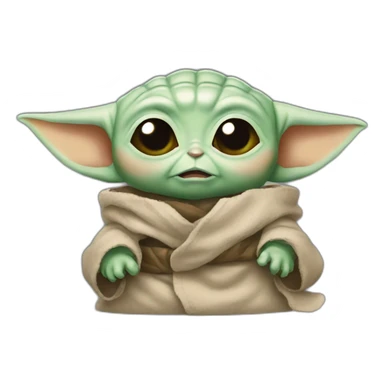 baby yoda using force sticker