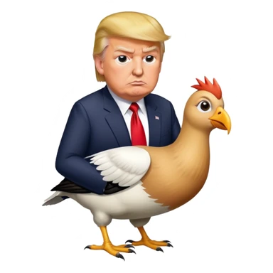 Donald trump pooping on a bird sticker