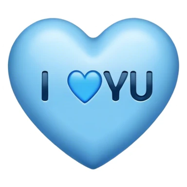 Blue heart with the words I Love You Ry in the middle  sticker