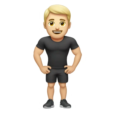 a man doing squat (gym) sticker