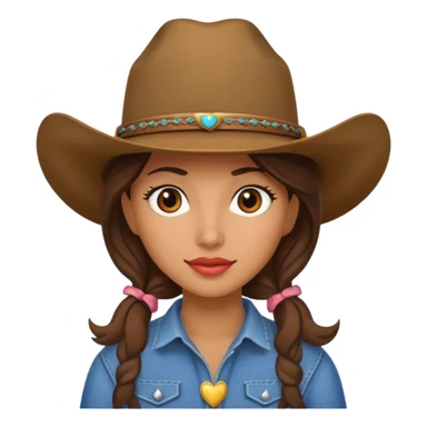 Heart eyes cowgirl sticker