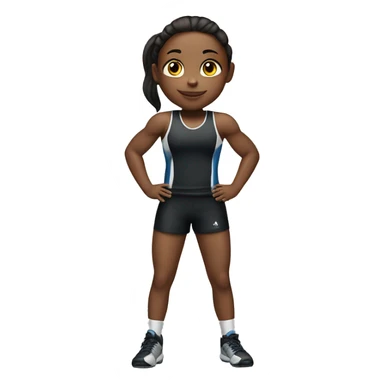 young girl athlete strong sticker