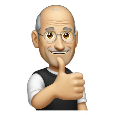 Steve Jobs thumbs up sticker