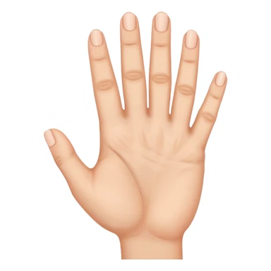 Hand showing 4 fingers sticker