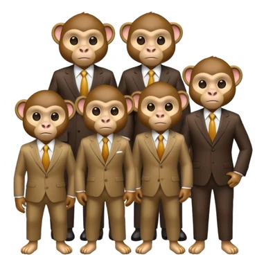 monkey in suits sticker
