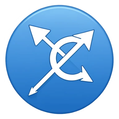 Circle with Arrow outside of the circle, but pointing to it sticker