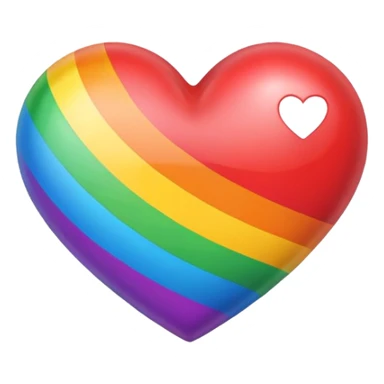 a heart but with the pride flage colors sticker