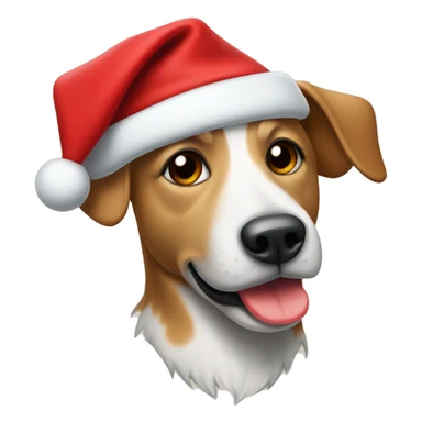 Hund mit weihnachtsmütze  sticker