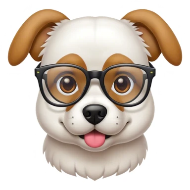 Dog with glasses  sticker