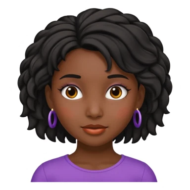 hispanic children girl with black playful hairstyle  sticker