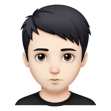 Cute white male, short dark colored hair and facial hair, nose and lip piercing, emo sticker