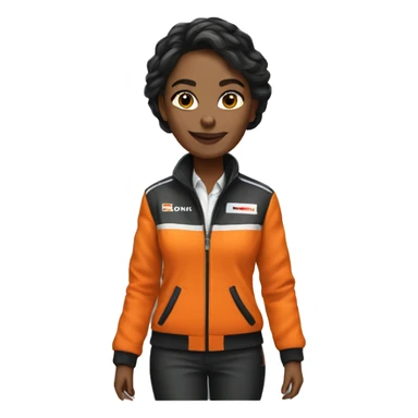 Woman with Clothes of McLaren F1 Team sticker