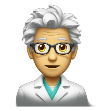 labcoat mad scientist brainstorm sticker