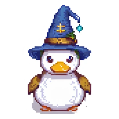 rubber duck with wizard hat sticker