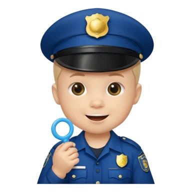 baby police with pacifier sticker