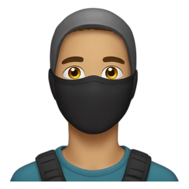 young-man-with ski mask sticker