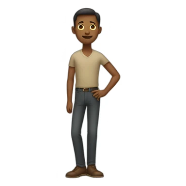 a man with 3 legs sticker