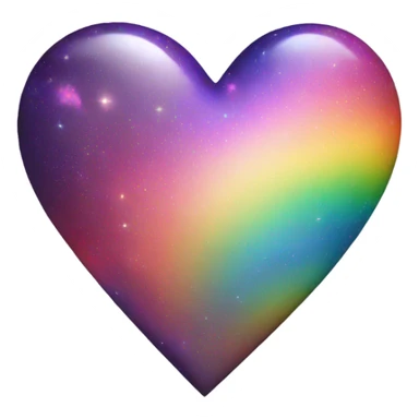 Rainbow galaxy heart  sticker