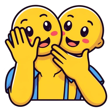Two hand choking an emoji sticker
