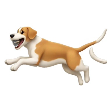 Dog jumping over anvil sticker