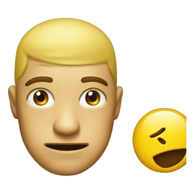 A yellow emoji who looks stupid  sticker
