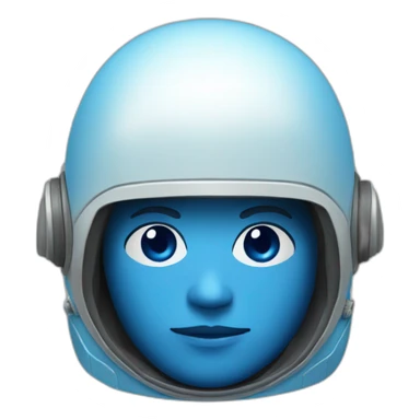 Head spaceman blue helmet sticker