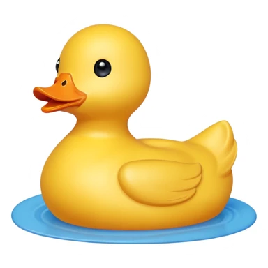 Rubber duck on blue mat sticker