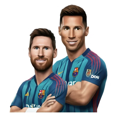 Messi and Ronaldo sticker