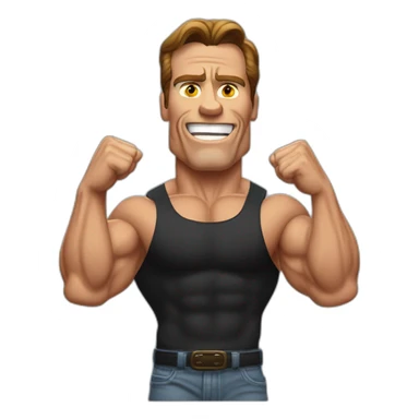 Arnold Schwartzenegger Fleming muscles sticker