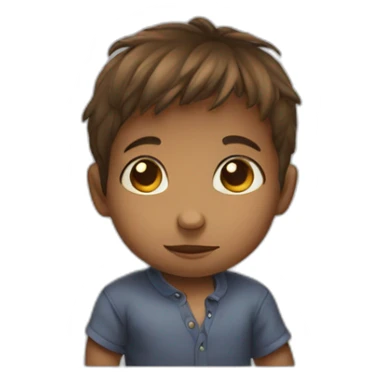 shy kid infant of adult sticker