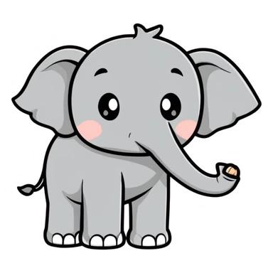 Elefant in Rosa sticker