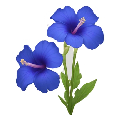 Blue ibiscus flower  sticker
