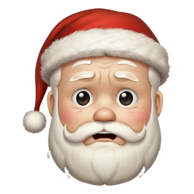 Santa claus distressed and crying sticker