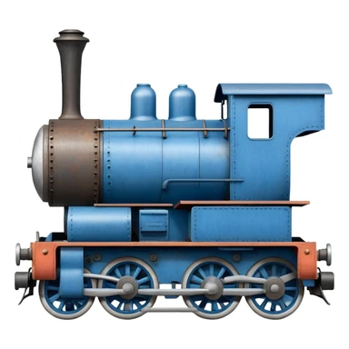 blue tank engine train locomotive sticker
