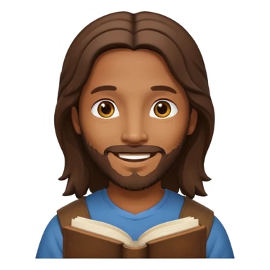 Jesus with bible circle avatar high quality emoji sticker