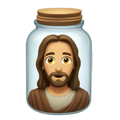 Jesus in a jar sticker