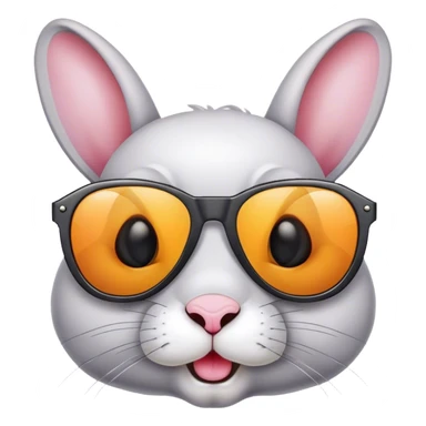 Rabbit with sunglasses sticker