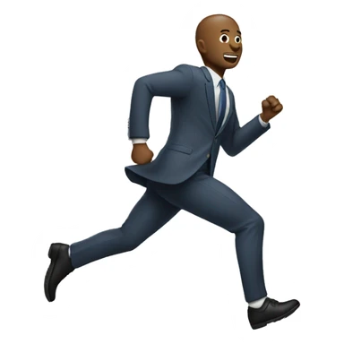 man running with suit sticker