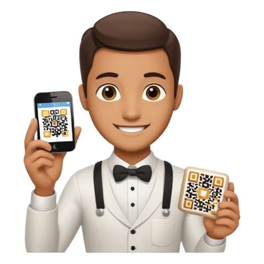 waiter qr tips  sticker