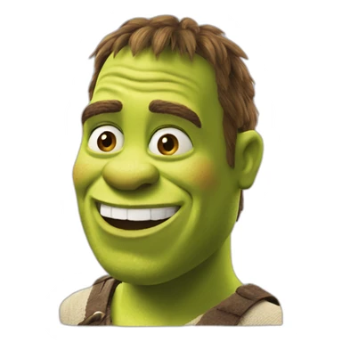 Shrek comiéndose un kebab sticker