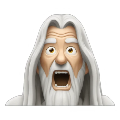 gandalf scream with hands on face sticker