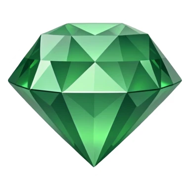 generate a green diamond geometrical form 2D sticker